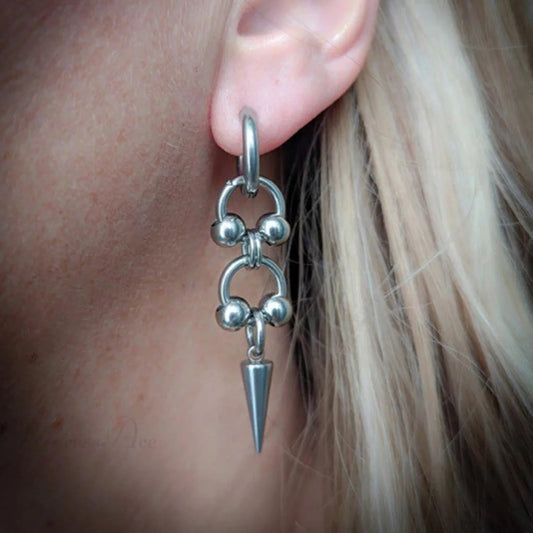 Shiny Saturn 316L Stainless Steel Stud Earring