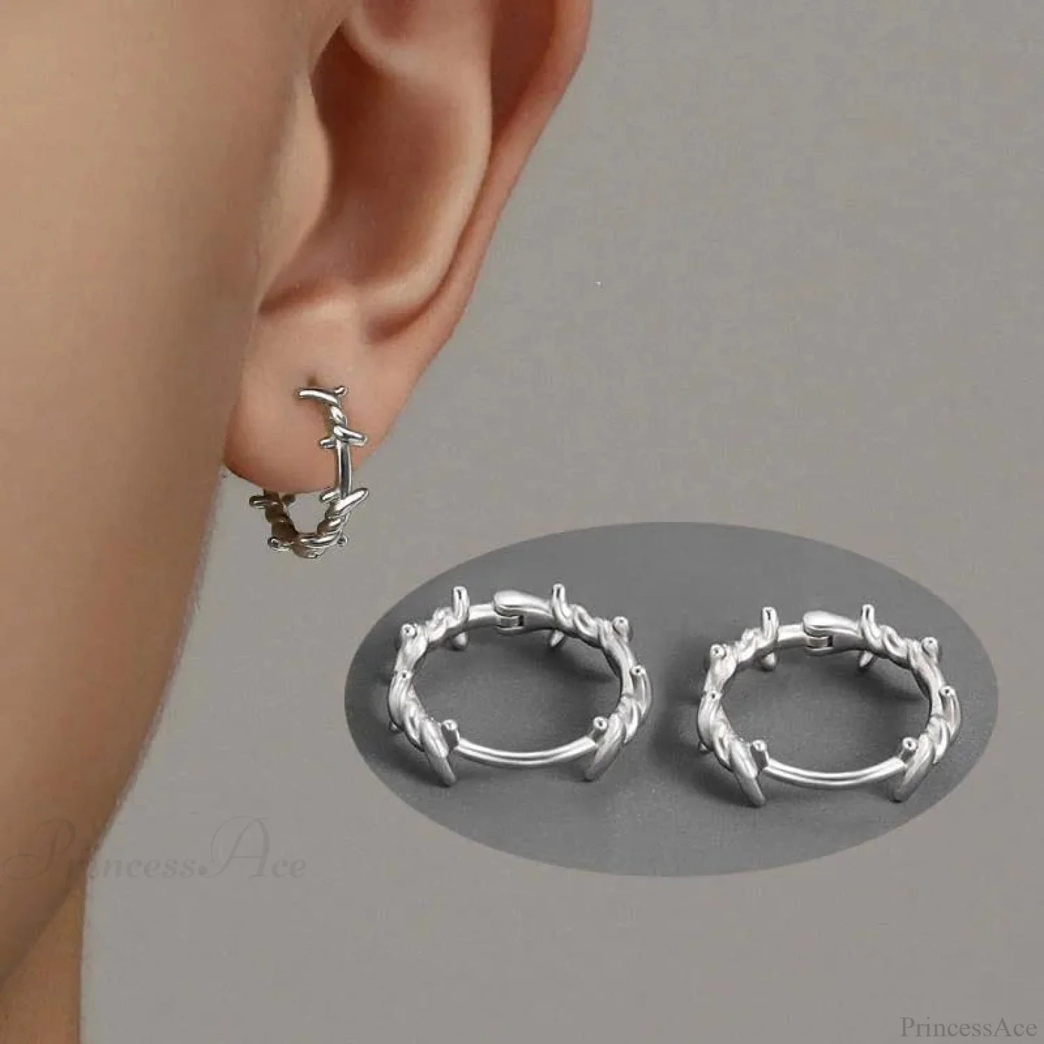 Shiny Thorns Circle Little Rebel Earring