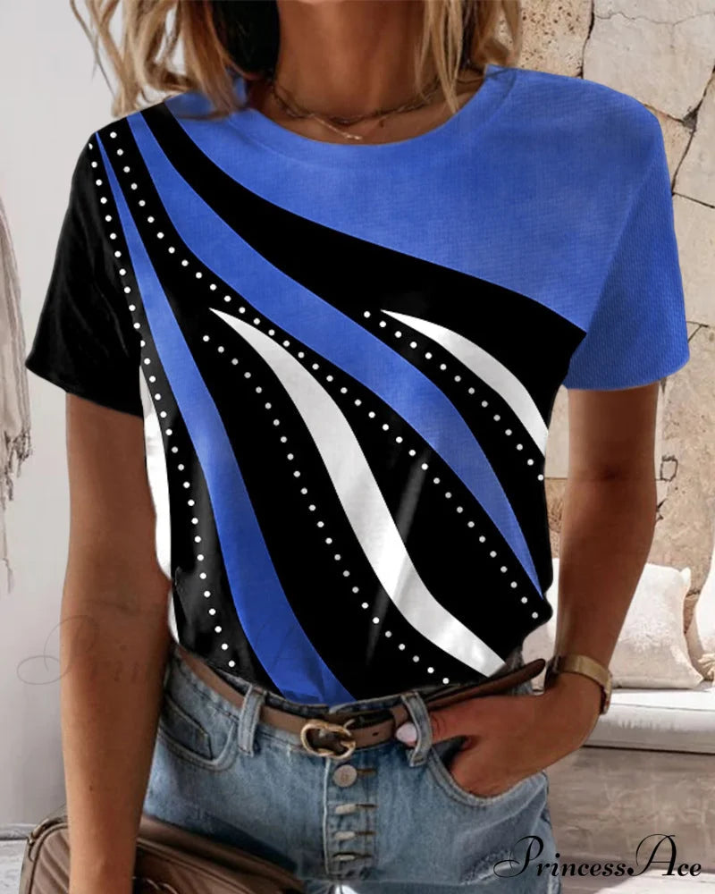 Short-Sleeve Crewneck With T-Shirt Print T-Shirts