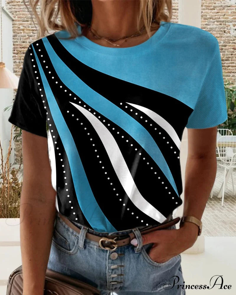 Short-Sleeve Crewneck With T-Shirt Print T-Shirts