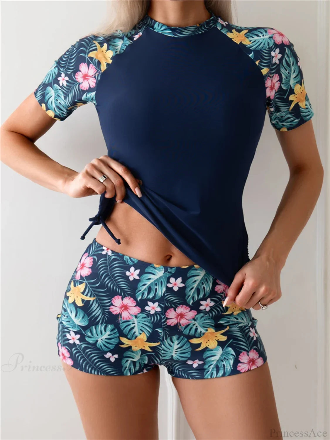 Short Sleeve Surf Suit Two Piece Set