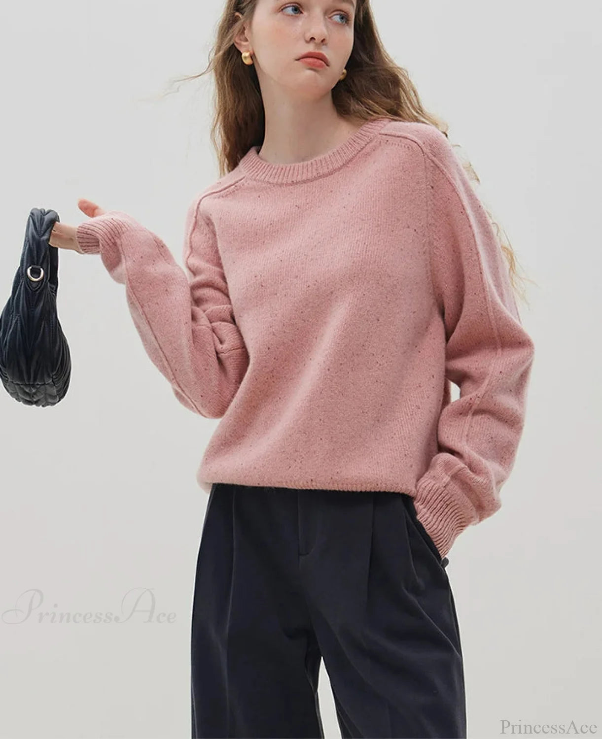 Simple Colorful Dot Wool Pullover Sweater