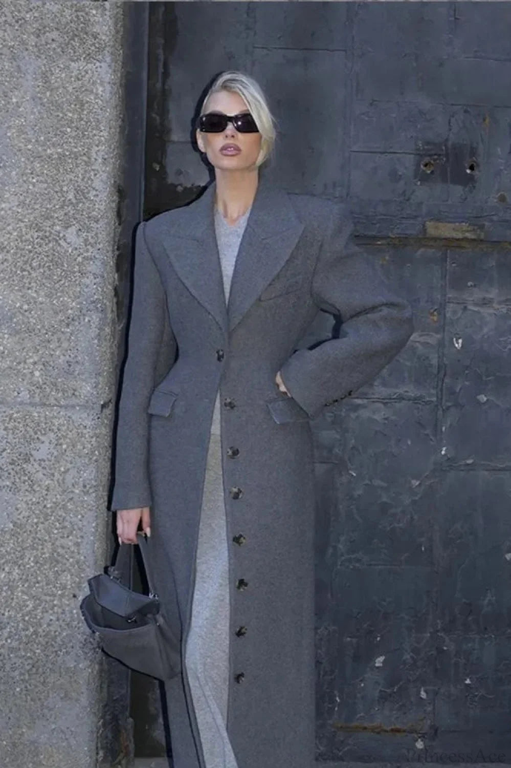 Single-Breasted Wool Coat
