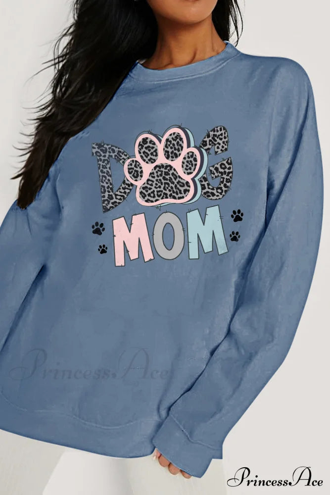Size Full Graphic Simply Dog Love Mom Sweatshirt