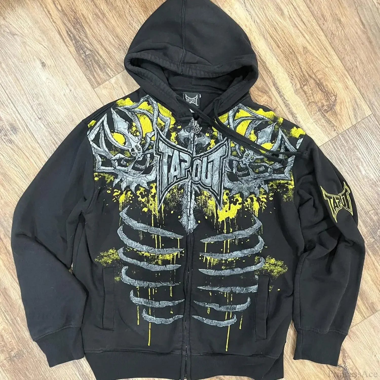 Skull Graphic Zipper Hoodie black 3 / S