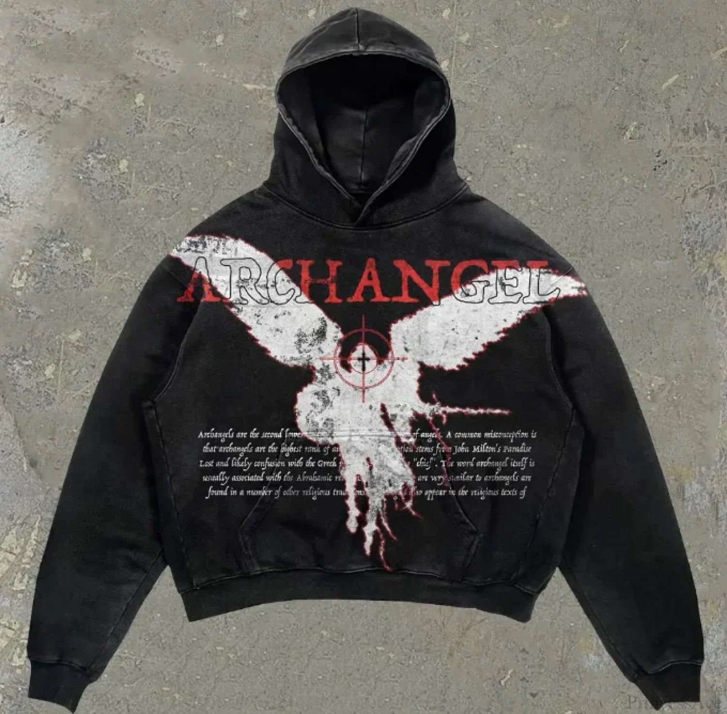 Skull Rap Graphic Cotton Hoodie Black3 / S