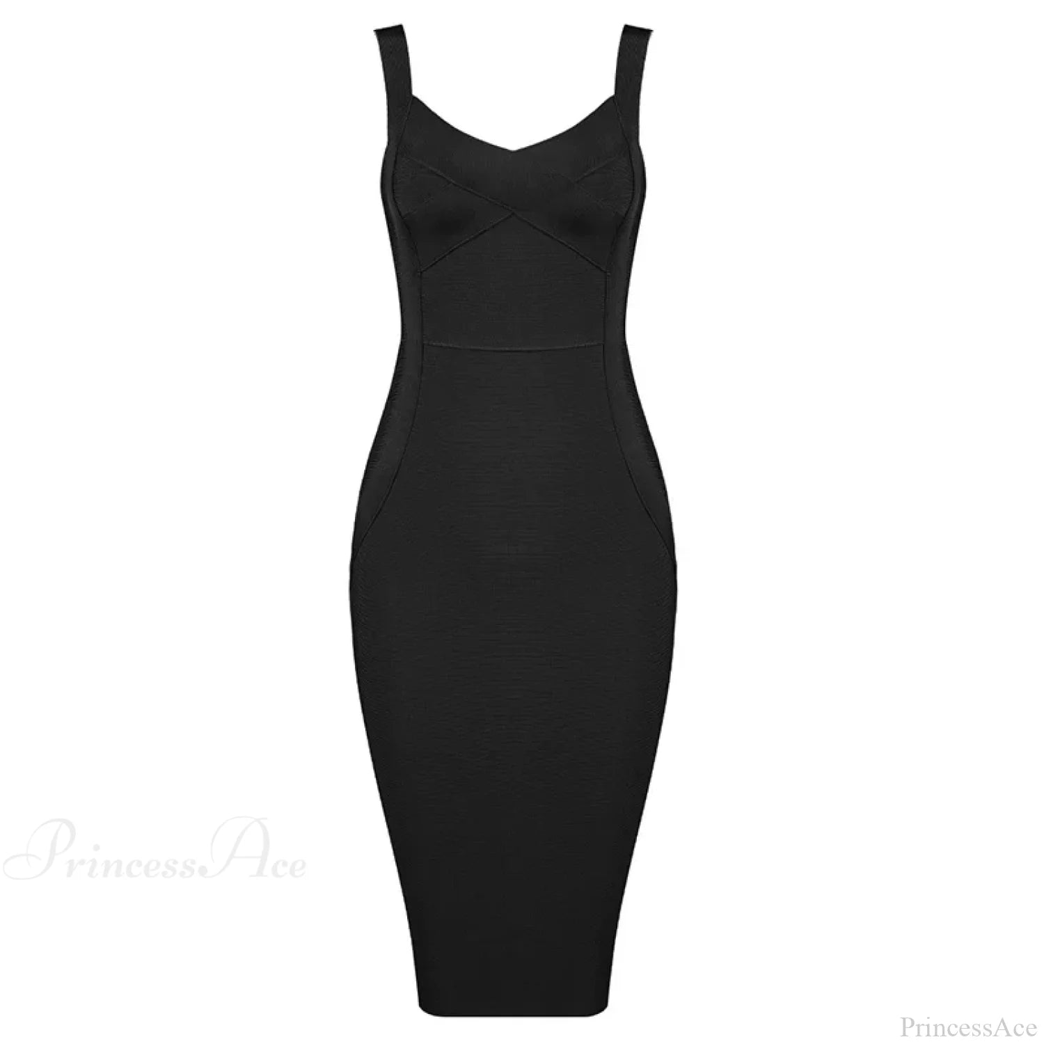 Sleeveless Rayon Bodycon Party Dress Black / S Partydress-241208