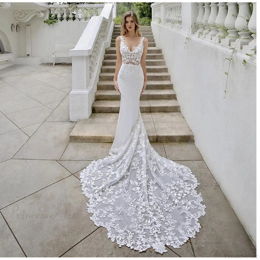 Slim Tail Wedding Dress weddingdress-250223
