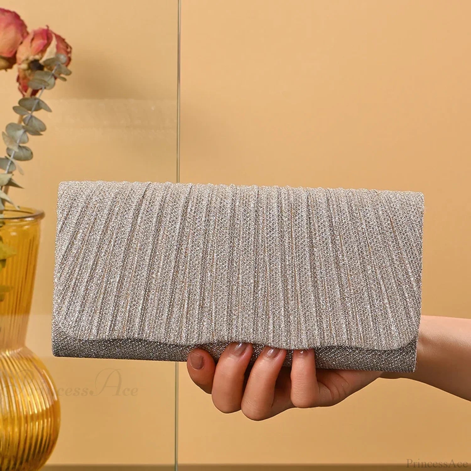 Small Bride Crystal Handbag Wristlet 1188golden wristlet-250126