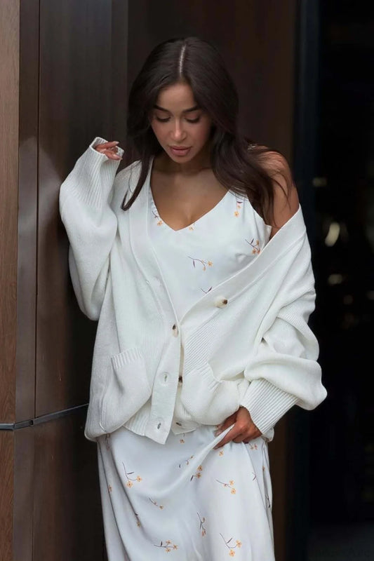 Solid Minimalist Sheer Long Sleeve Sweater