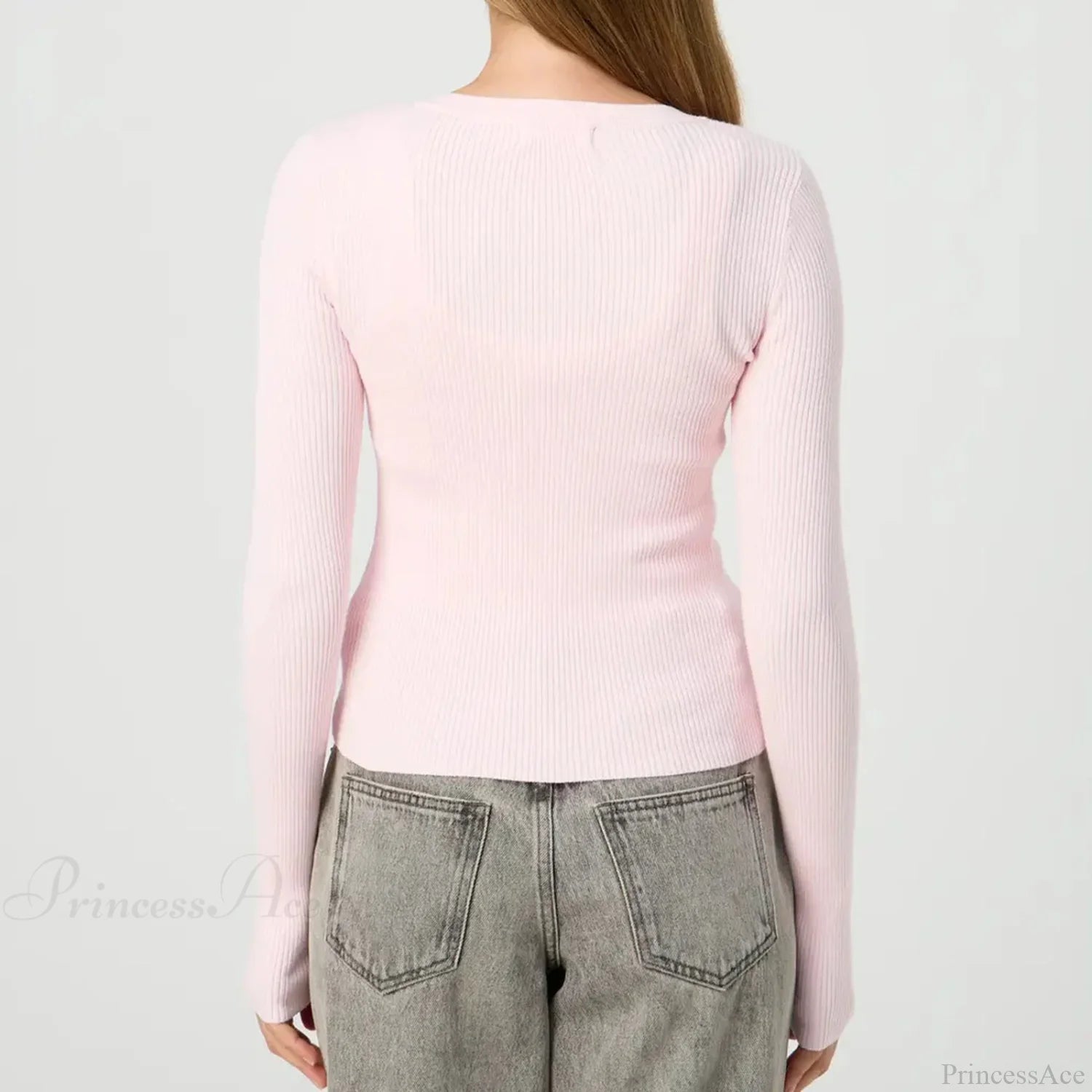 Solid Ribbed Button Up Slim Knit Cardigan cardiagn-250126