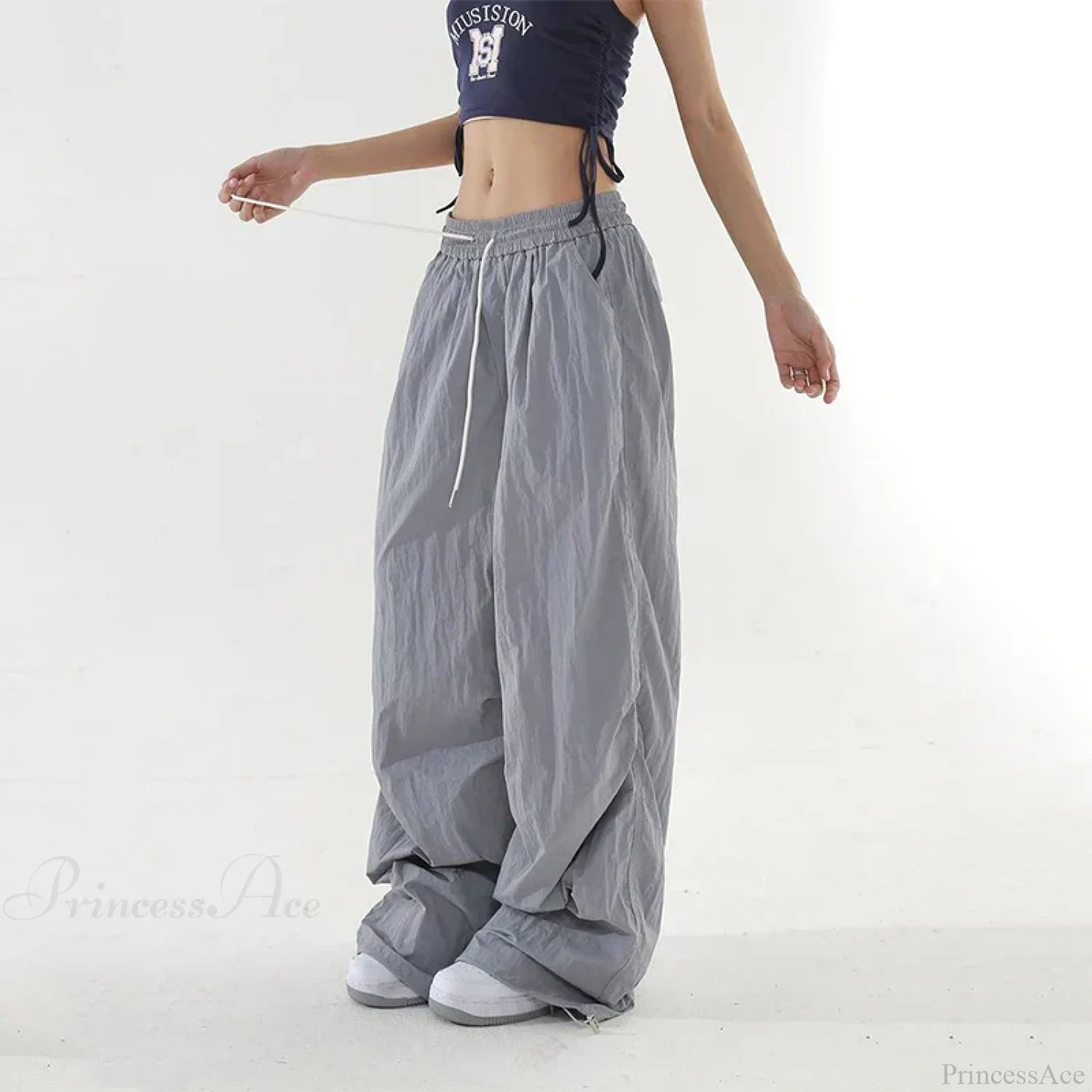 Spicy Girl Quick Drying High Waist Pants GRAY / S