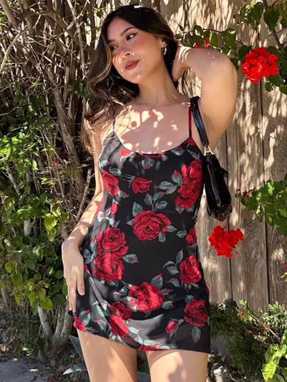 Spliced U-Neck Suspender Mini Dress minidress-250223