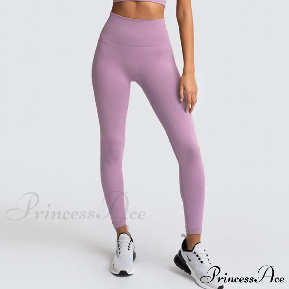 Sport Seamless High Waist Yoga Butt Lift Legging Light Purple / S