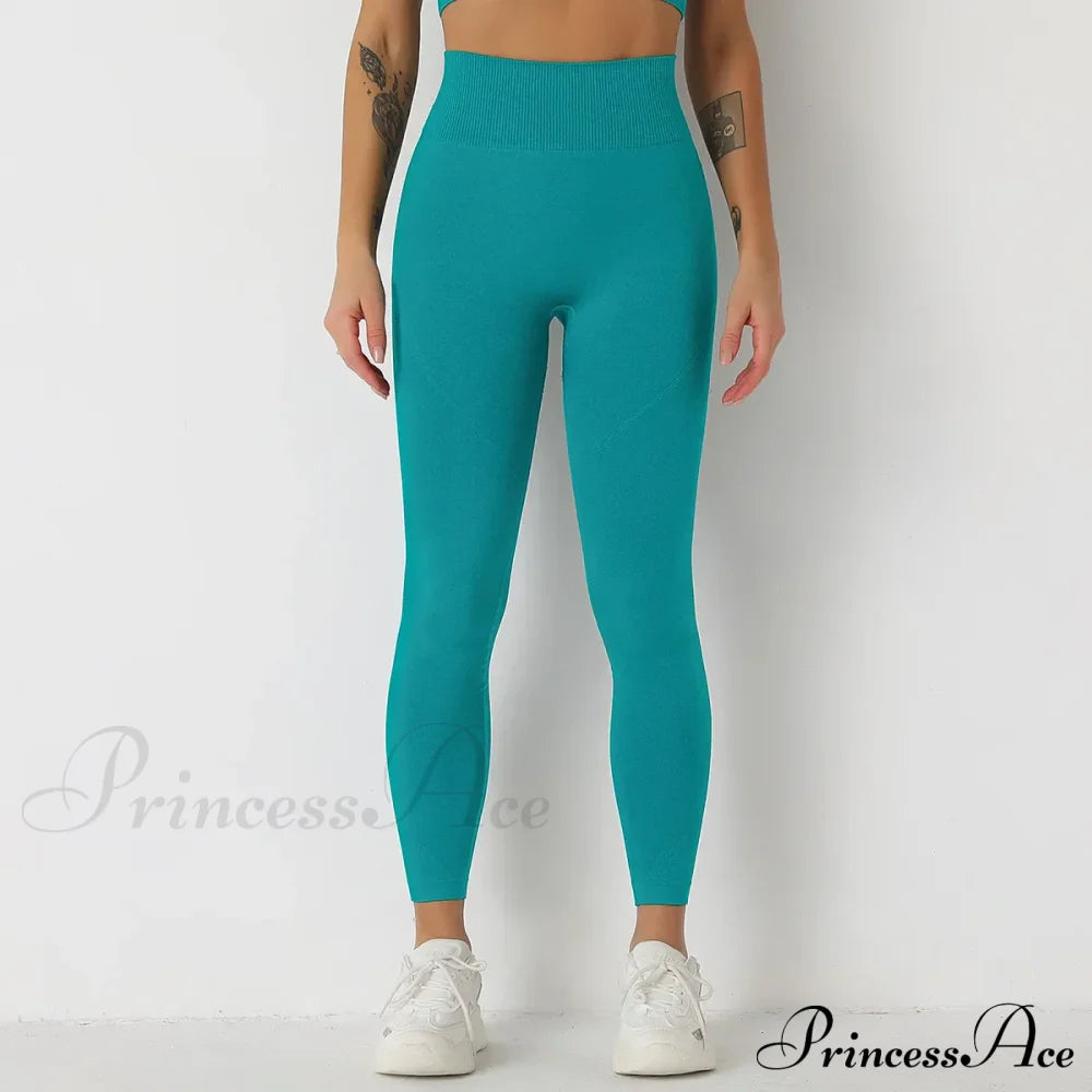 Sport Seamless High Waist Yoga Butt Lift Legging Lightgreen / S