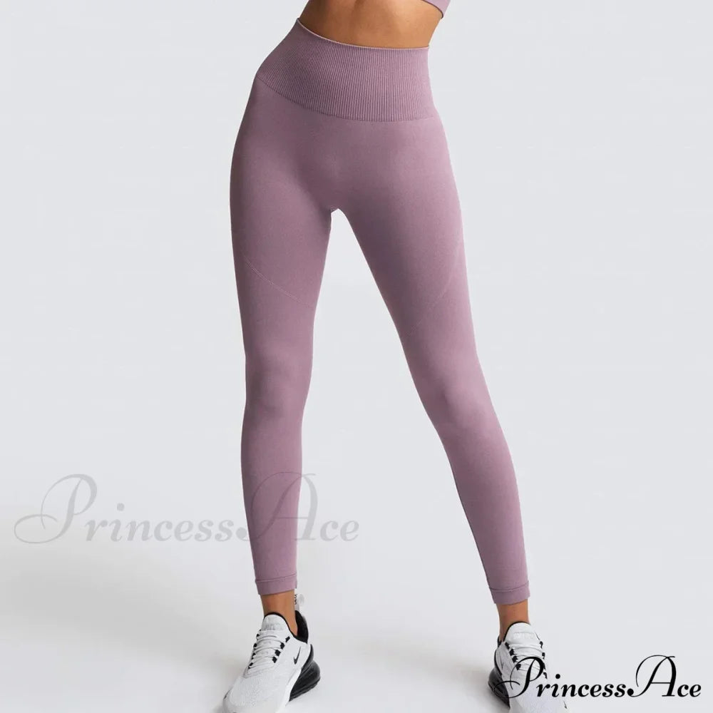 Sport Seamless High Waist Yoga Butt Lift Legging Purple / S