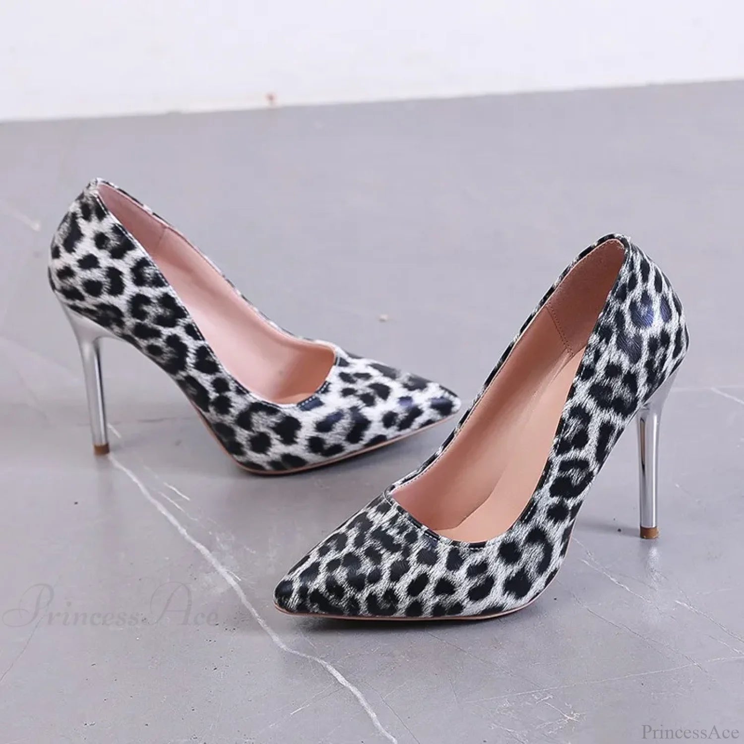 Spring Autumn Leopard Print Pointed Toe Stiletto Trendy Catwalk Women High Heel