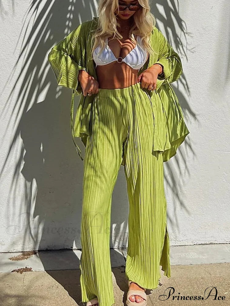 Spring Black Casual Color Blouse Sets Arm Light Fashion White - Daily Pants Regular Solid Long Fit