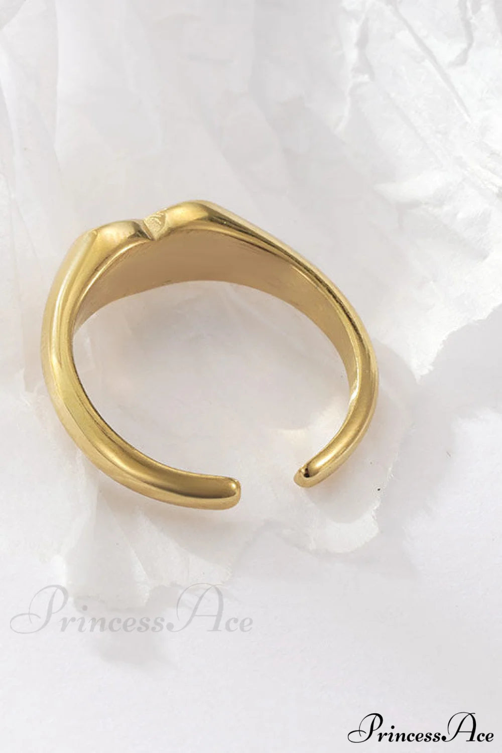 Stainless Steel Glossy Heart Rings