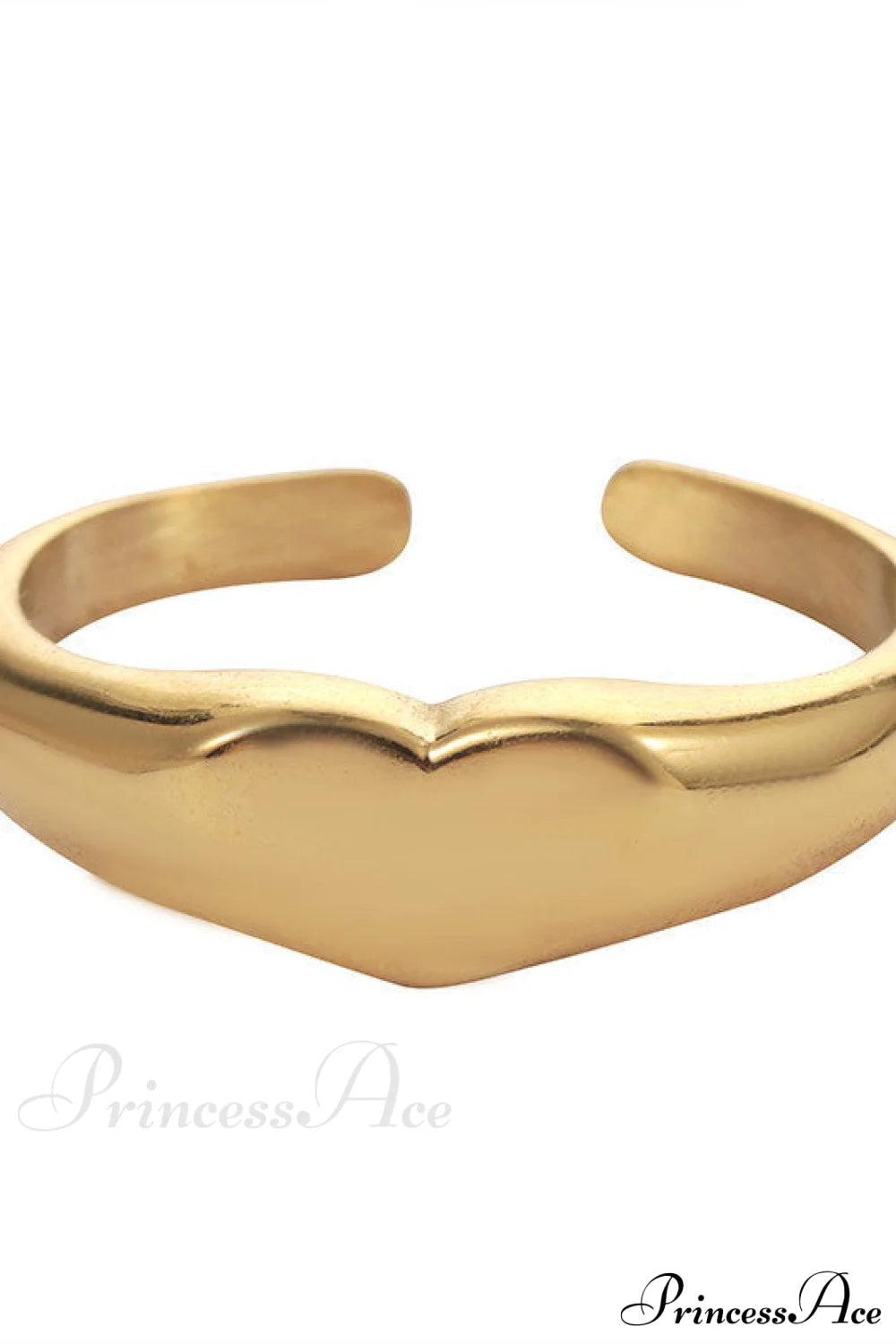 Stainless Steel Glossy Heart Rings