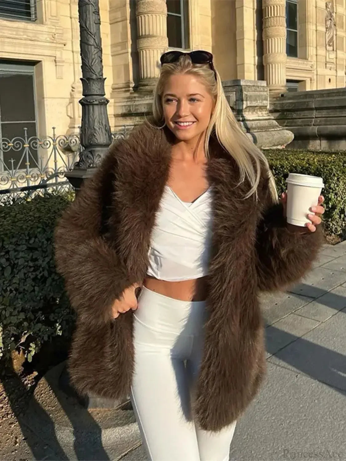 Stand Collar Fluffy Winter Coat