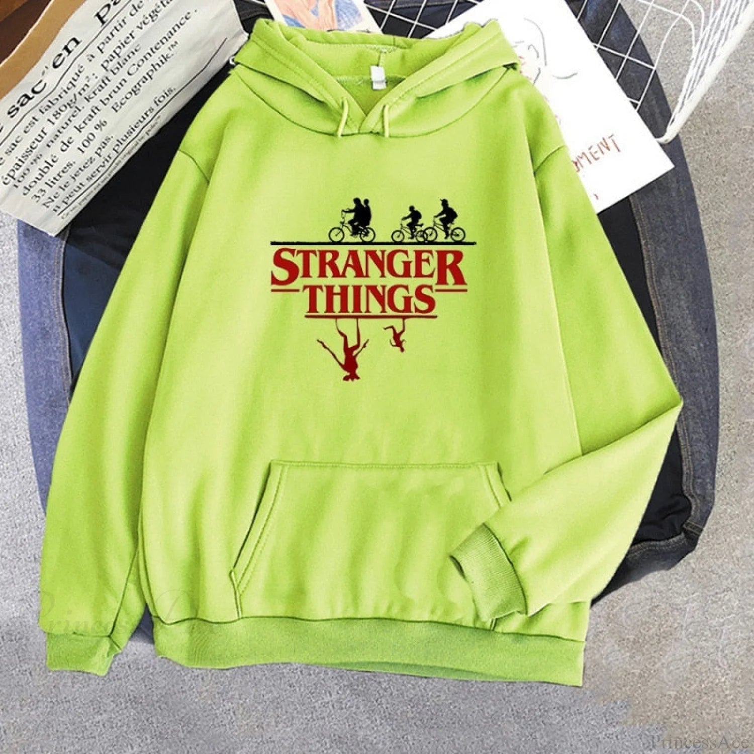 Stranger Things Anime Print Hoodies Sweatshirts & Hoodies-L
