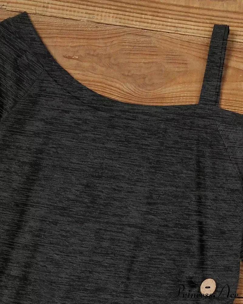 Strapless Dress In Solid Color Casual Dresses