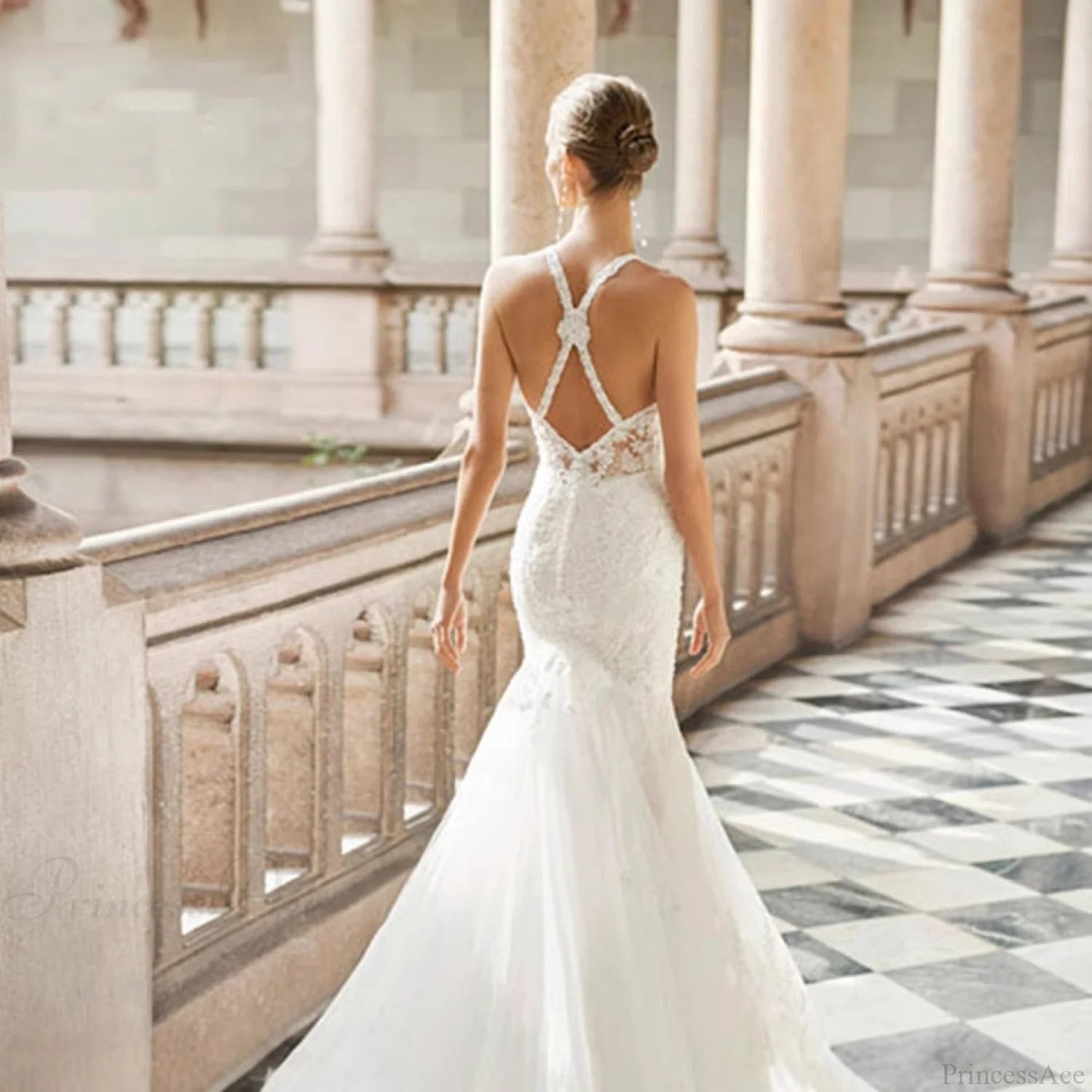 Strapless Lace Mermaid Bridal Wedding Dress weddingdress-250223