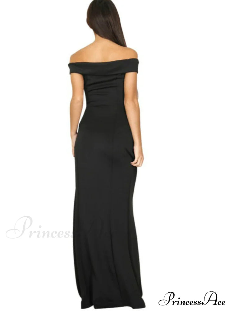 Strapless Solid Spring Girl Maxi Formal Party Dress S / White Dresses