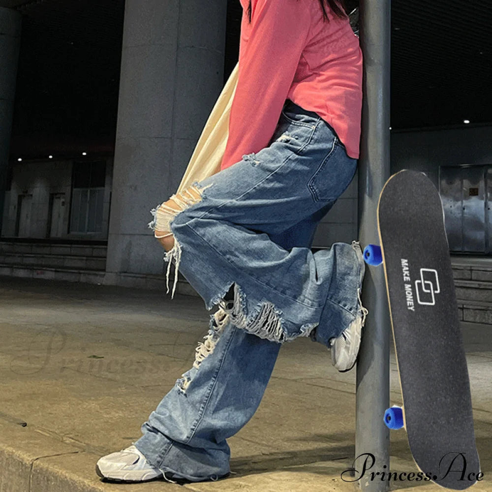 Street Style Hip Hop Ripped Jeans