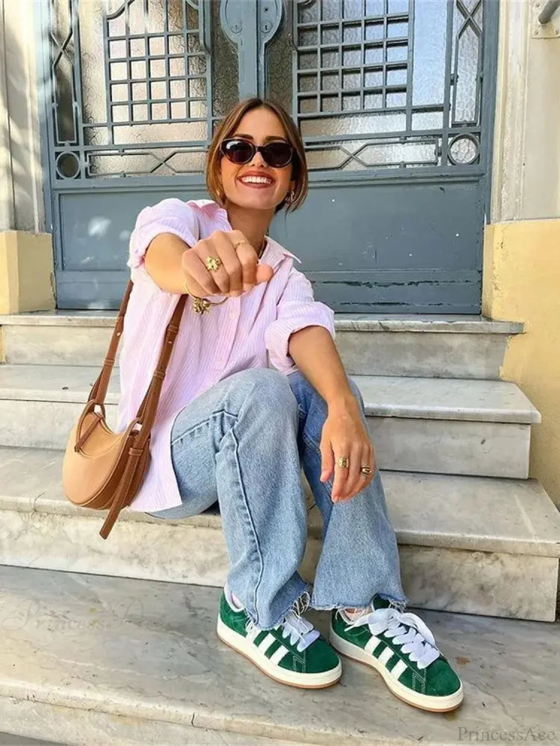 Striped Casual Office Blouse blouse-250223