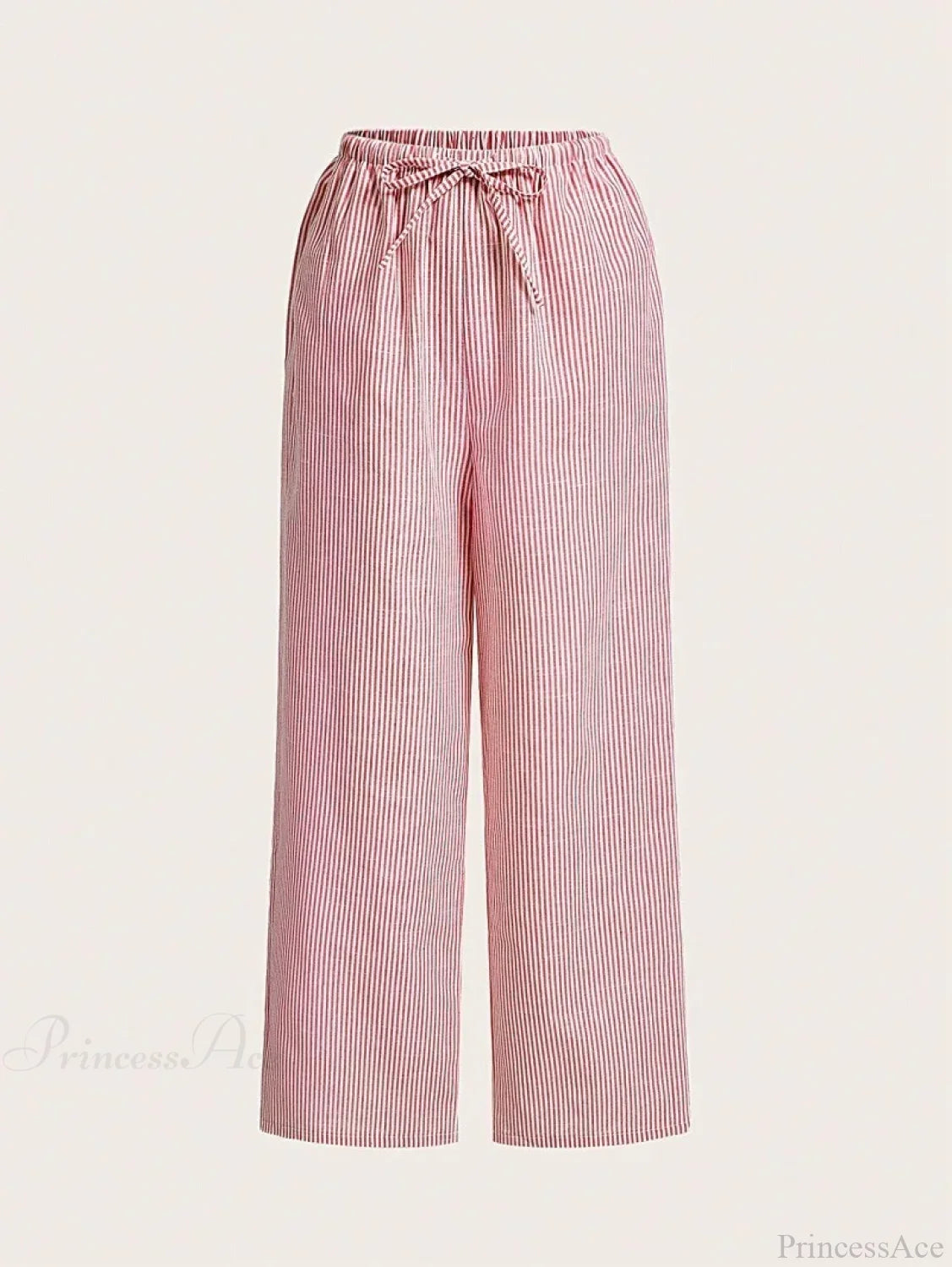 Striped Casual School Season Daily Wear Pant Red / S pant-250223