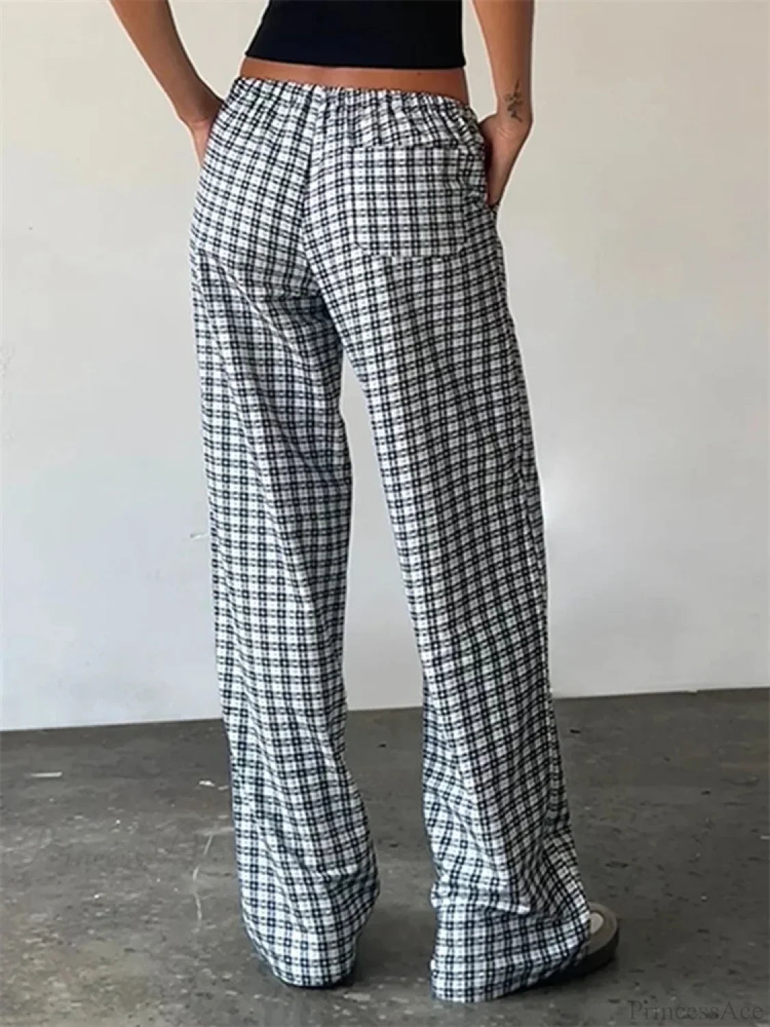 Striped Patchwork Drawstring Elastic Waist Pant pant-250223