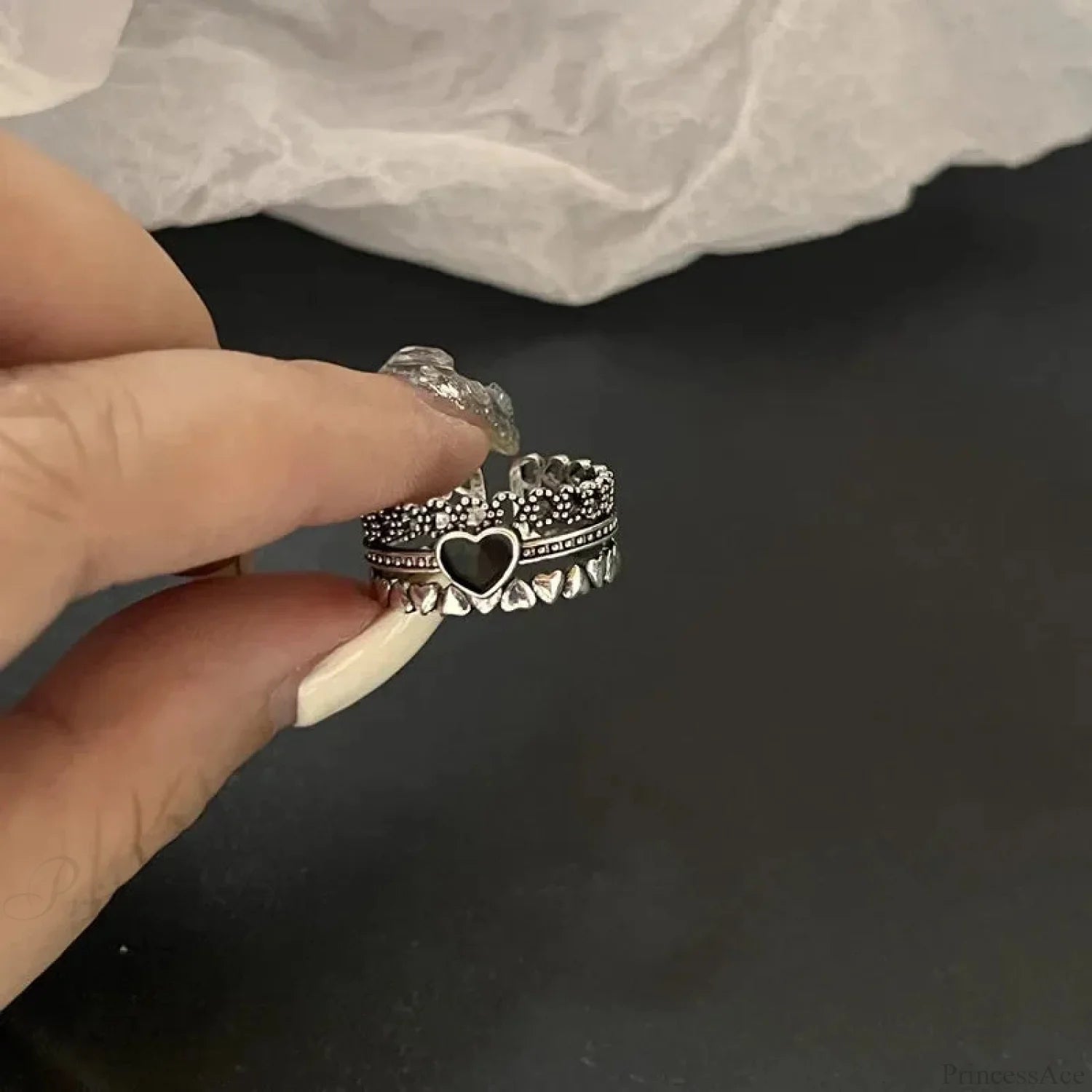 Stylish Antique Opal Unpredictable Gothic Band sliver11