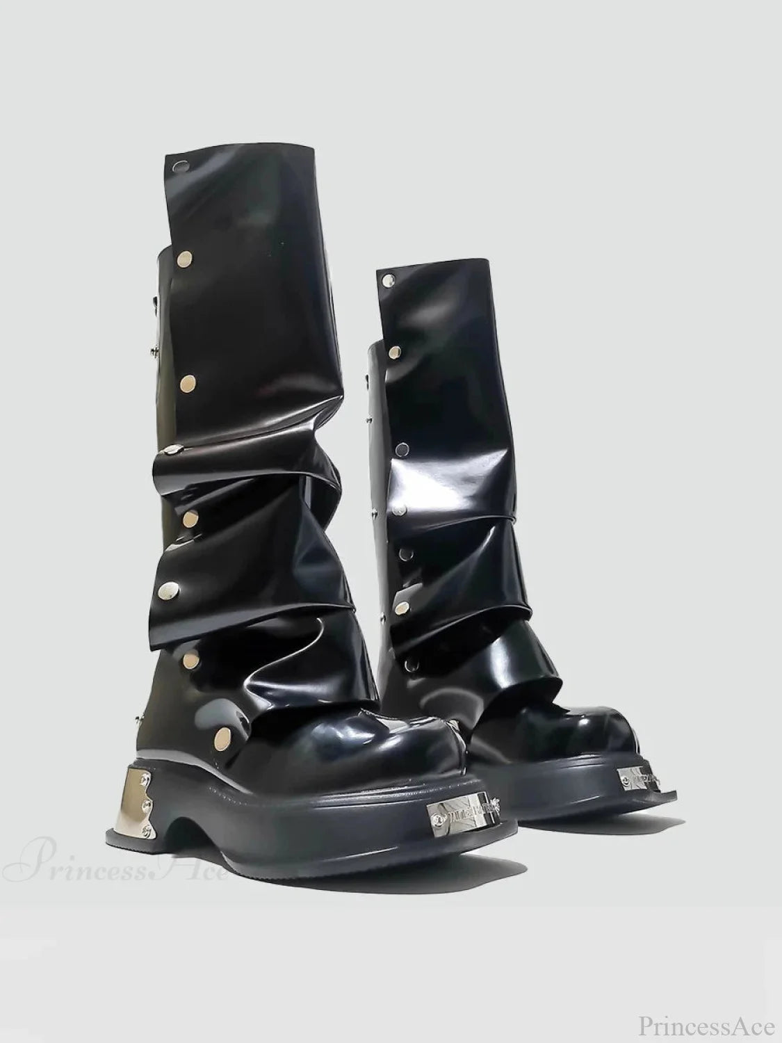 Stylistic Gothic Tall Elevated Rebel Boot