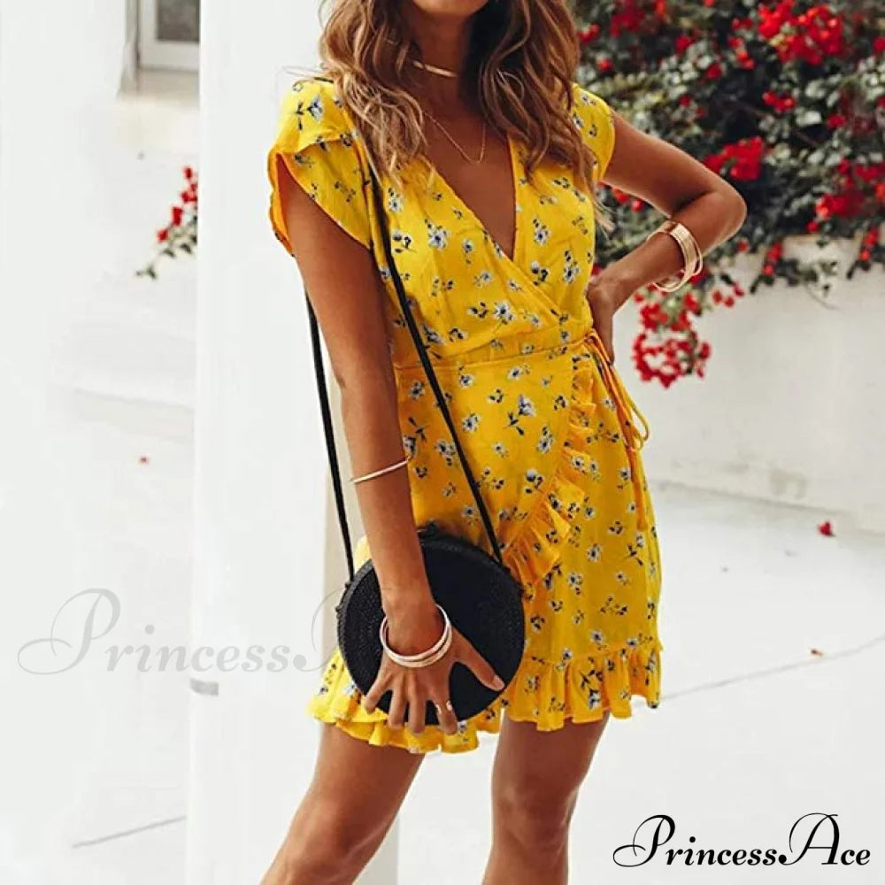 Summer Bandage Bodycon Evening Party Casual Short Mini Dress Dresses