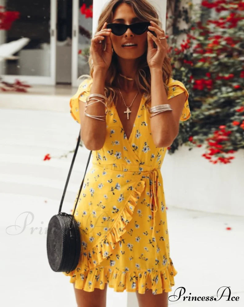 Summer Bandage Bodycon Evening Party Casual Short Mini Dress Dresses