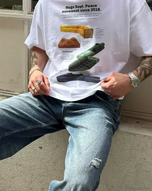 Summer Cute Graphic T-shirt white4 / S t-shirt-250223