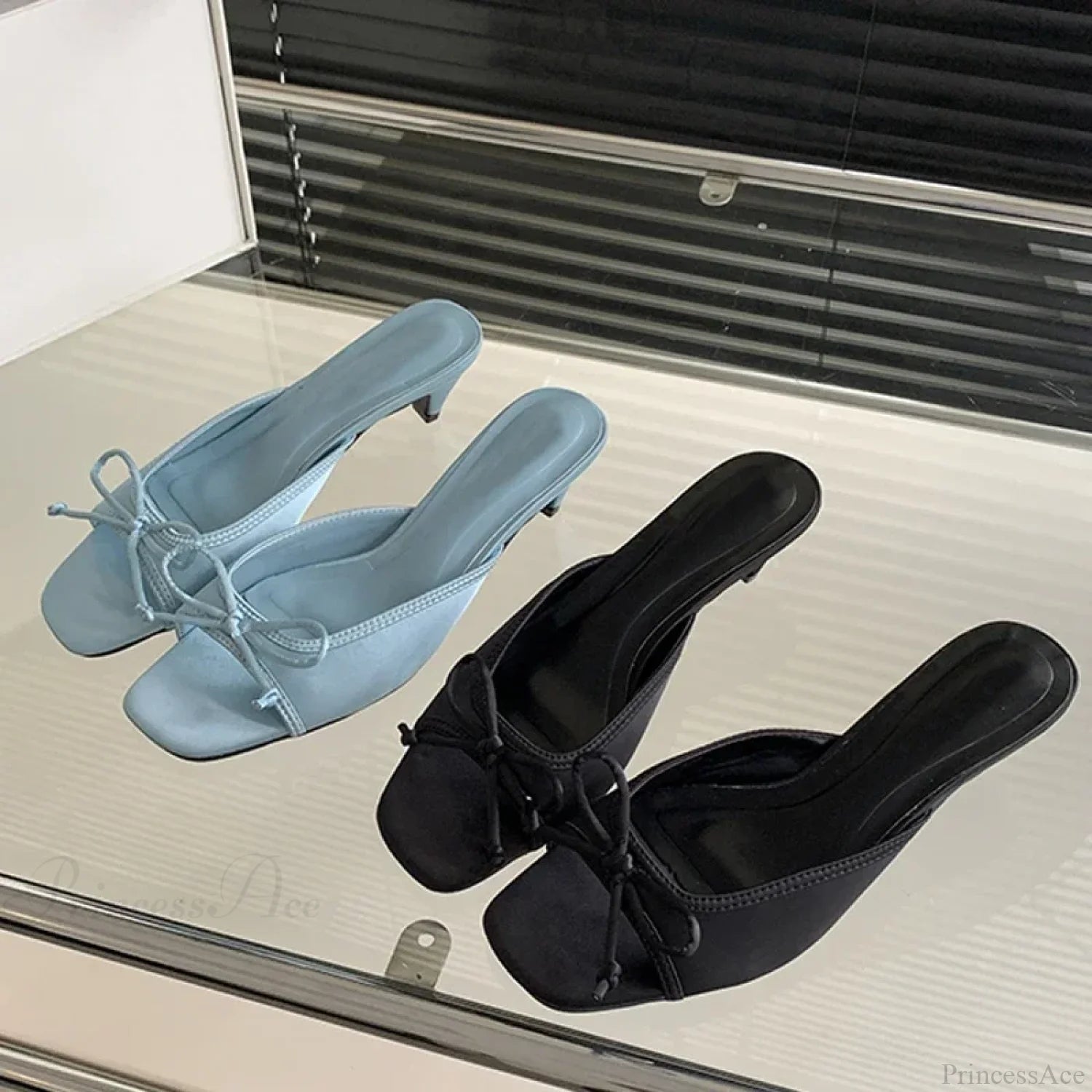 Summer Design Style Square Toe Fashion Butterfly-Knot Low Heel Pump