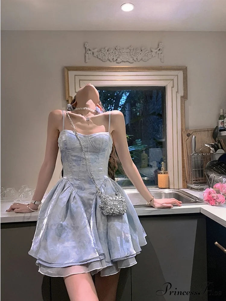 Summer Purple Beautiful Tutu Skirt Birthday Dress M / Purple Maxi Mini Dress