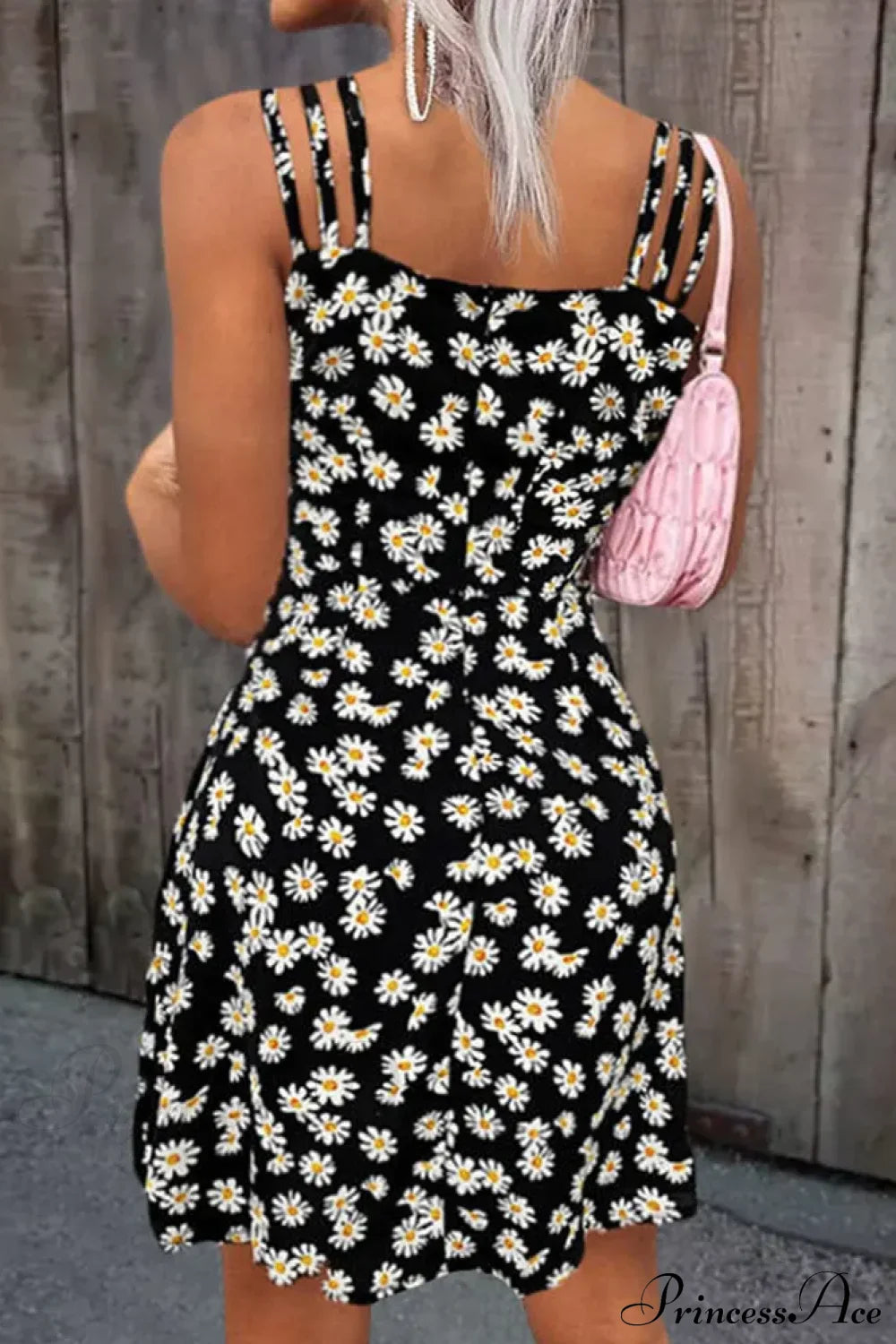 Summer Vintage Floral Daisy Print Sexy Boho Dress