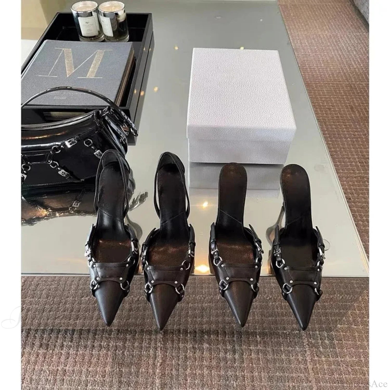 Superficial Comfort Gothic Lace-Up Black Tall Heel