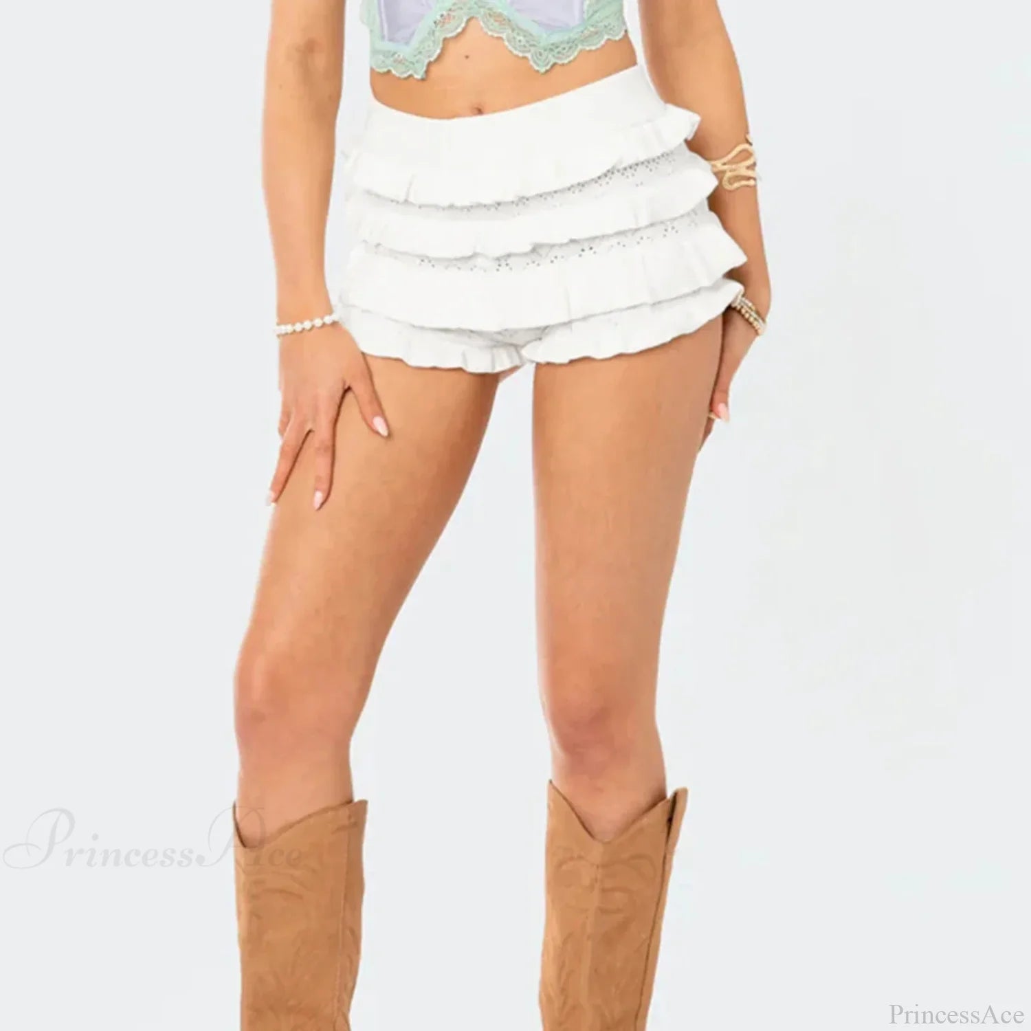 Sweet Knit Layered Casual Short short-250223