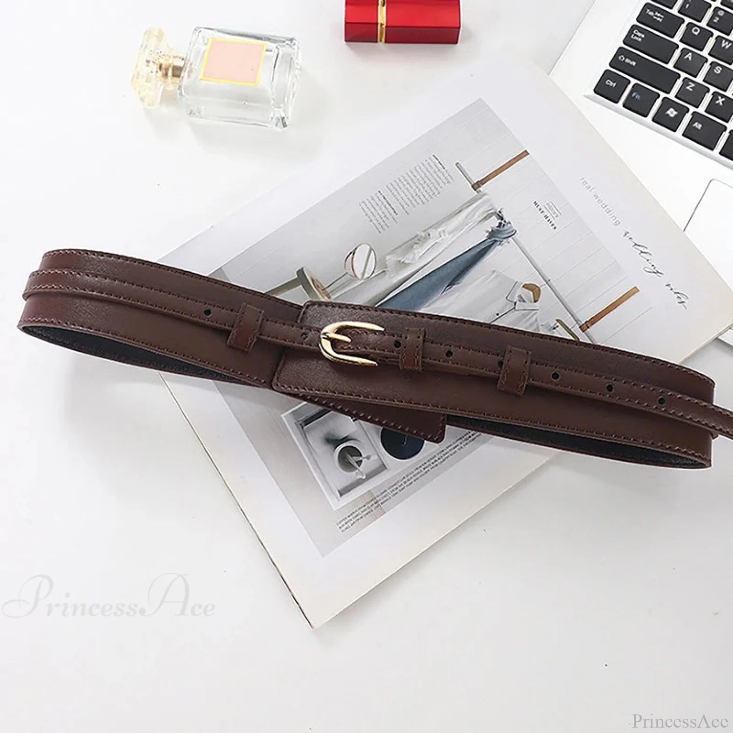 Synonyms: Gothic - medieval Leather - hide Pin - peg Buckle - clasp PU medieval hide peg clasp Belt style19