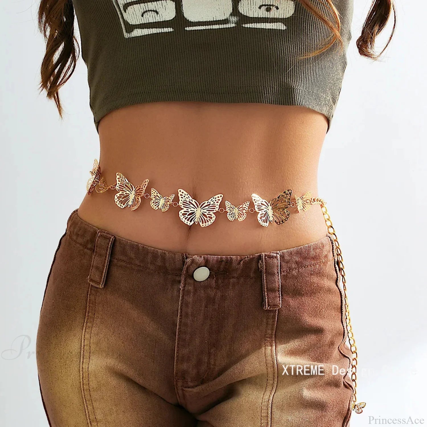 Synonyms Leather Butterfly Belt Silver3