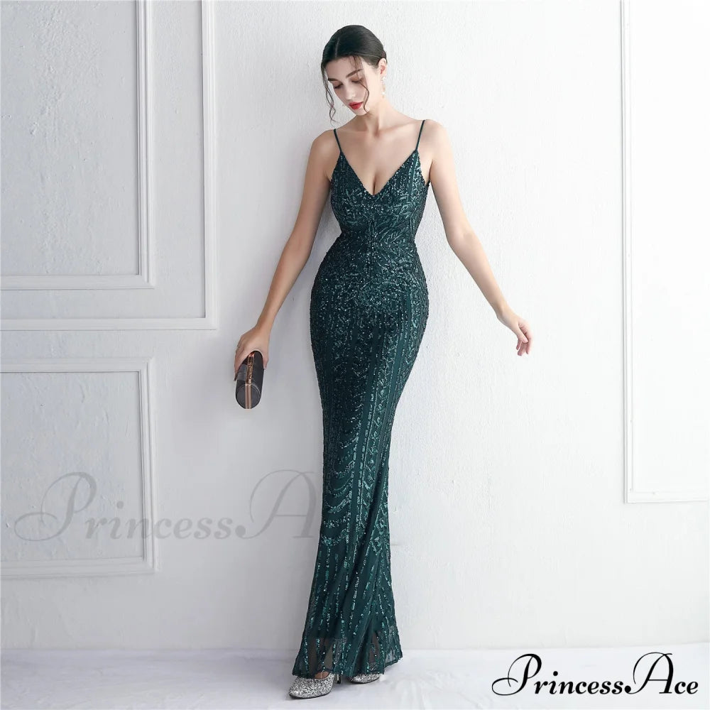 Taisia Formal Stylish Sequin Scroll Dress S.o. Long Dresses