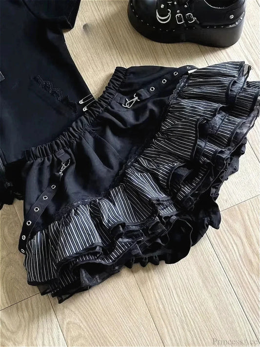 Tall Waist Cake Lace Antique Skirt white / S