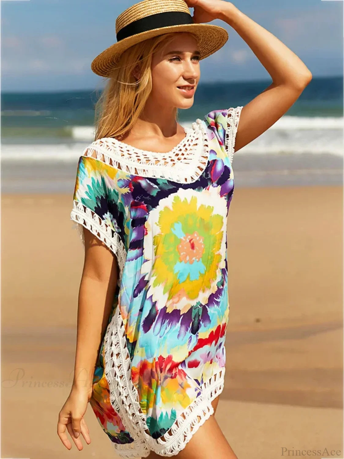 Tie Dye Hollow Beach Cover Up