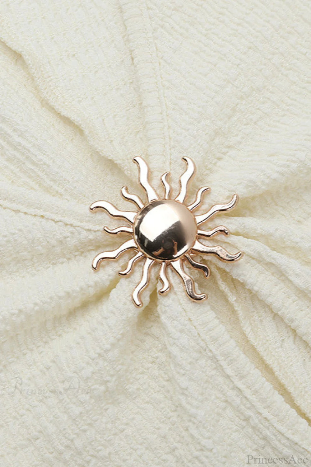 Tiered Hem Hollow Out Metal Buckle Mini Dress