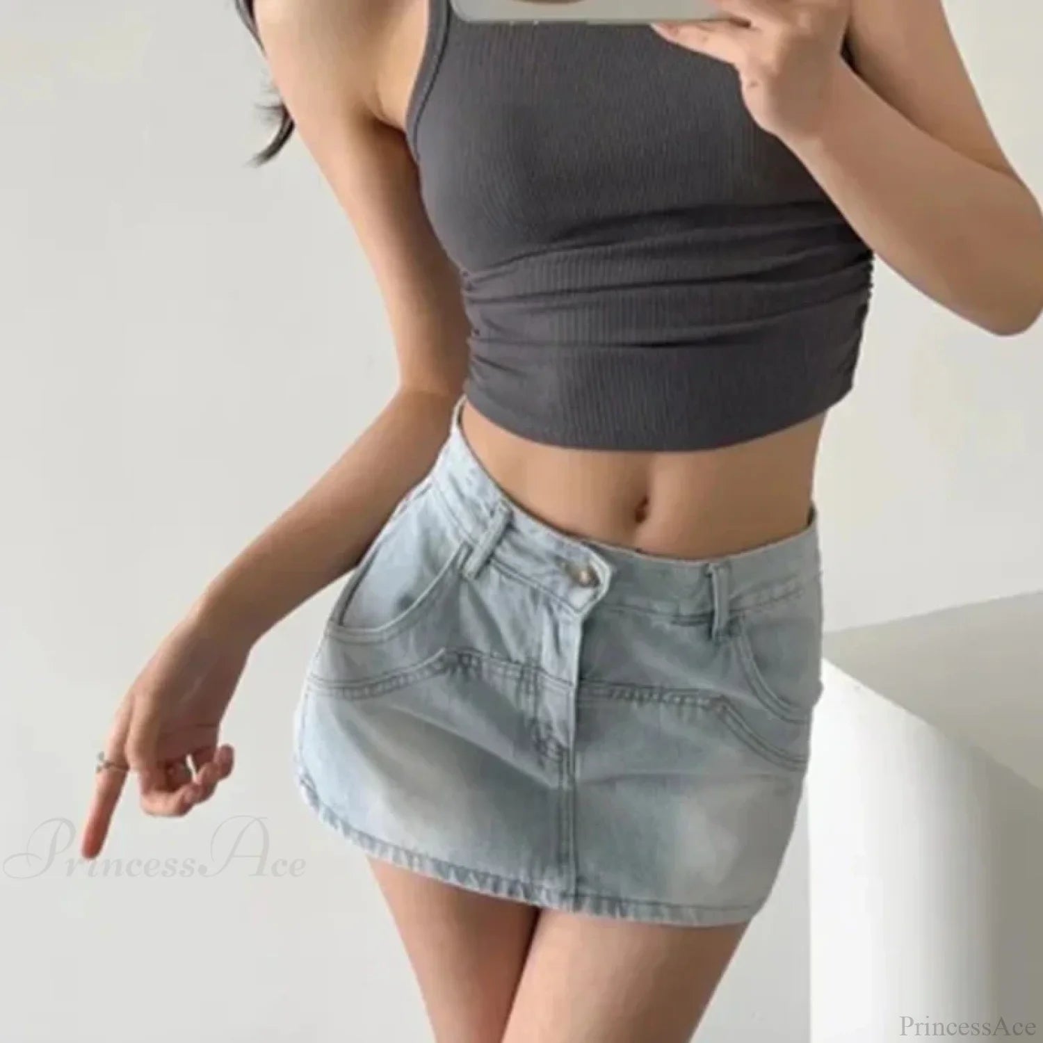 Tight Party Blue Denim Skirt skirts-250223